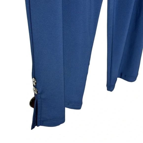 NWT 🇨🇦 blue cropped pullover pants ,size slits with button accents  . Vtg? - Picture 3 of 6